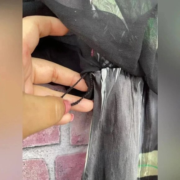 Komarov sheer floral print dress size small - Picture 4 of 13